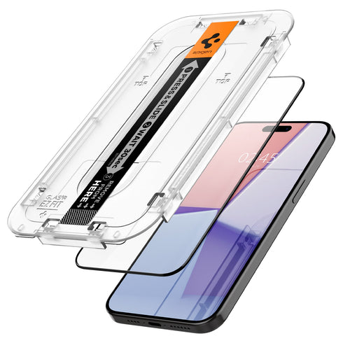Spigen iPhone 15 Series Screen Protector Glas.tR EZ Fit HD Full Cover
